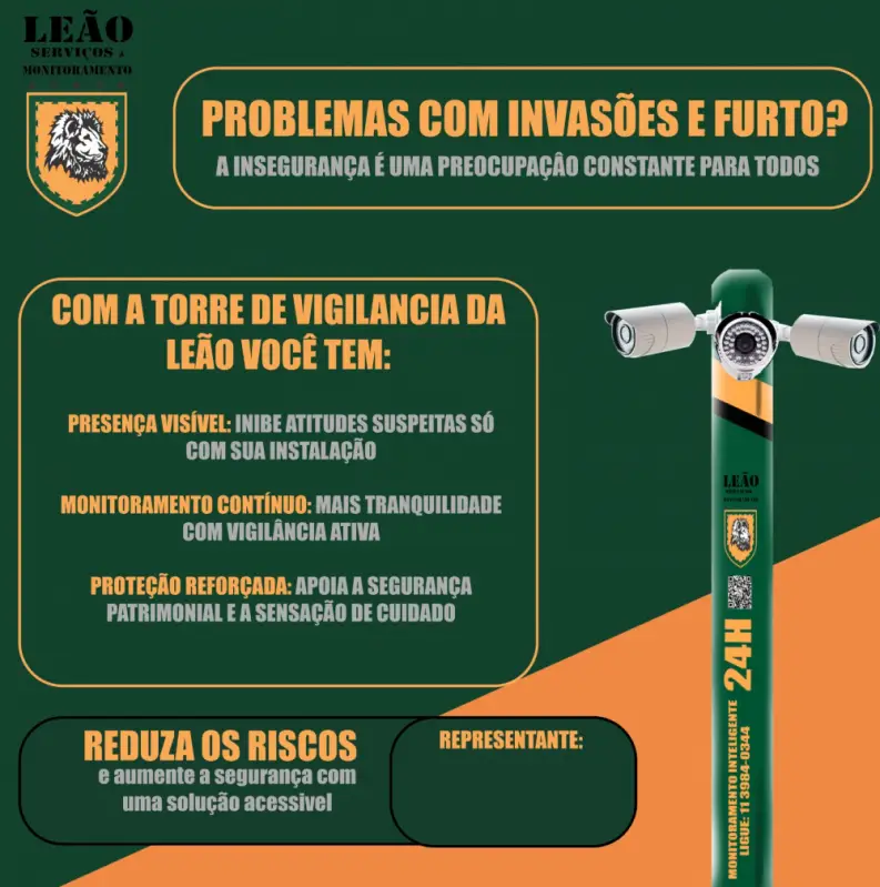 totem de monitoramento por câmeras